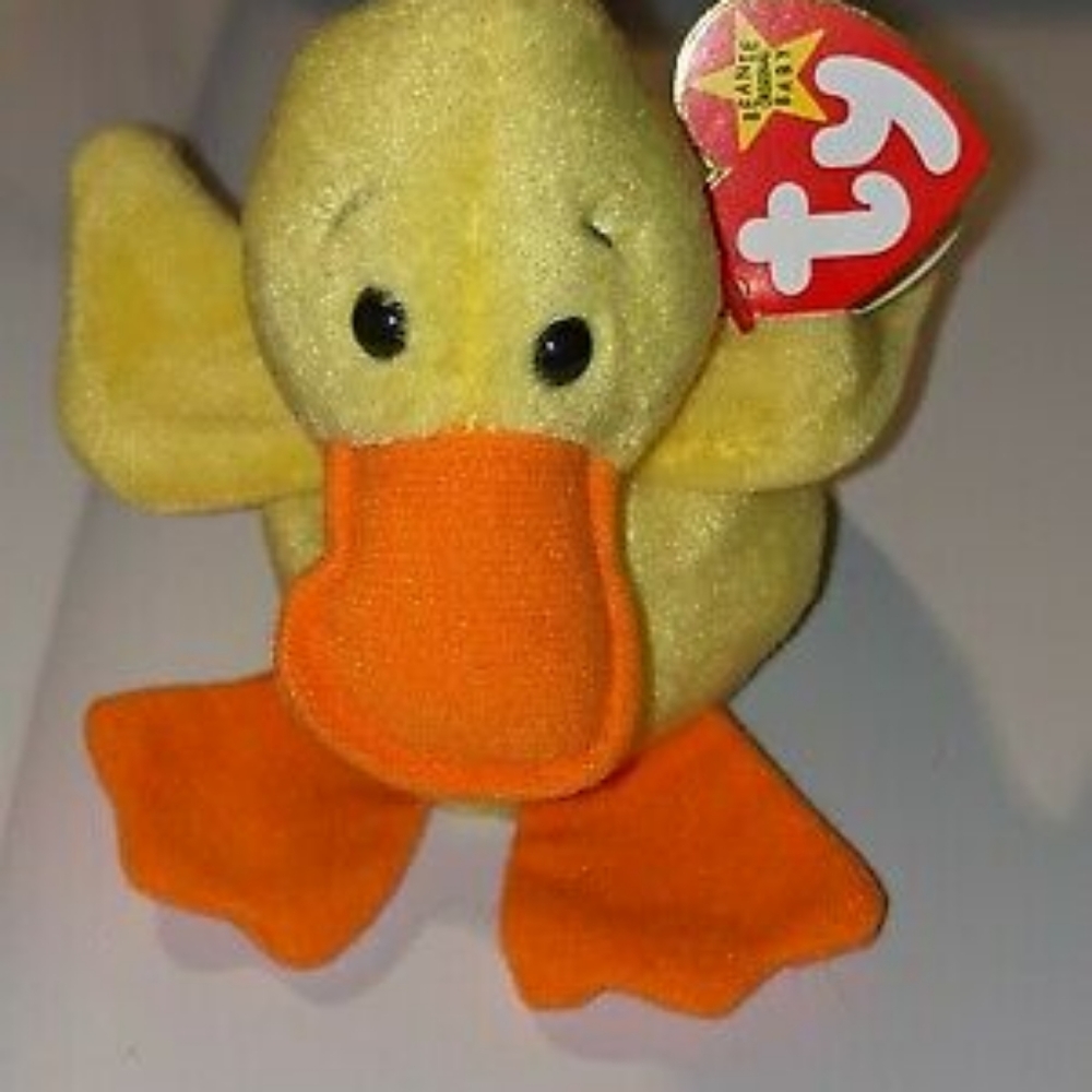 Quackers the Duck Rare Misprinted Beanie Baby :)
